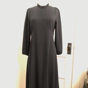 H&M long sleeve navy dress size 8 open back